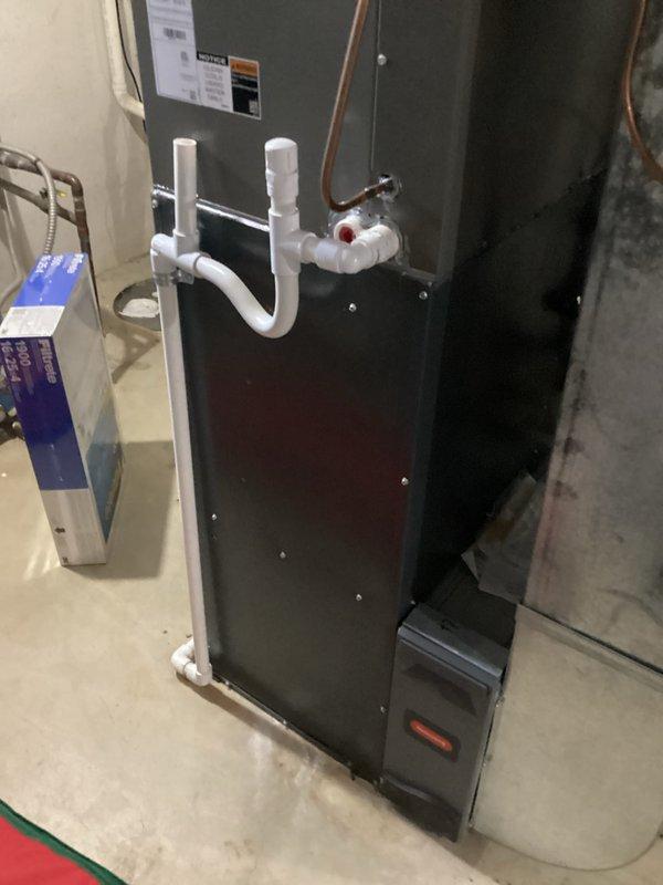 Completed estimate for furnace replacement due to failed heat exchanger. Inspected existing HVAC system and documented current installation including furnace, water heater, associated ductwork, and auxiliary components. Provided replacement options and recommendations for new heating equipment to restore safe operation of the system.