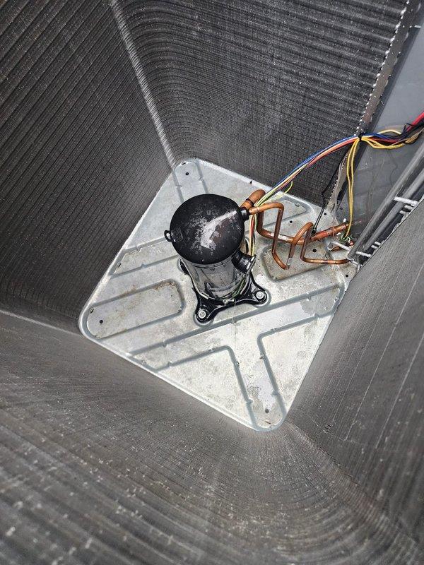 Completed annual Worry Free Service Agreement cooling maintenance on a one-year-old residential air conditioning system. Performed comprehensive AC tune-up including inspection of condenser unit, compressor assembly, refrigerant lines, and electrical connections. All components found operating within normal parameters with evaporator coils, heat exchanger fins, and outdoor condenser unit showing good condition for system age.