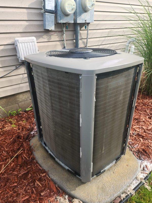 Completed scheduled prepaid maintenance tune-up on residential cooling system. Performed comprehensive inspection of outdoor condenser unit and interior HVAC components, including refrigerant lines, electrical connections, and ductwork. System tested and confirmed operating properly with all components functioning within normal parameters.