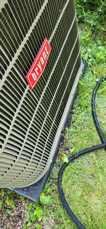 Completed scheduled HVAC maintenance tune-up on Bryant cooling system. Performed comprehensive inspection of outdoor condenser unit, verified proper operation of compressor and fan motor, cleaned condenser coils, and confirmed system is functioning correctly with no issues identified.