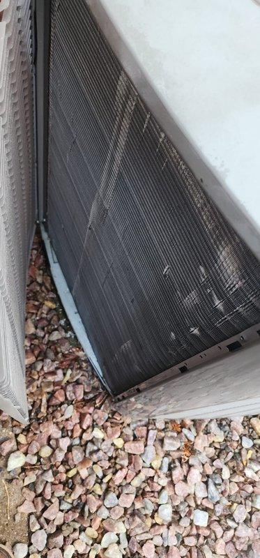 Completed preventive maintenance inspection on residential cooling system under Worry Free Service Agreement. Performed comprehensive 11-point maintenance protocol including visual inspection of outdoor condensing unit, verification of proper airflow through condenser coil fins, and assessment of fan motor operation. Unit found in good operating condition with no immediate service needs identified. Surrounding area clear of debris with adequate clearance maintained around equipment for proper ventilation and service access.