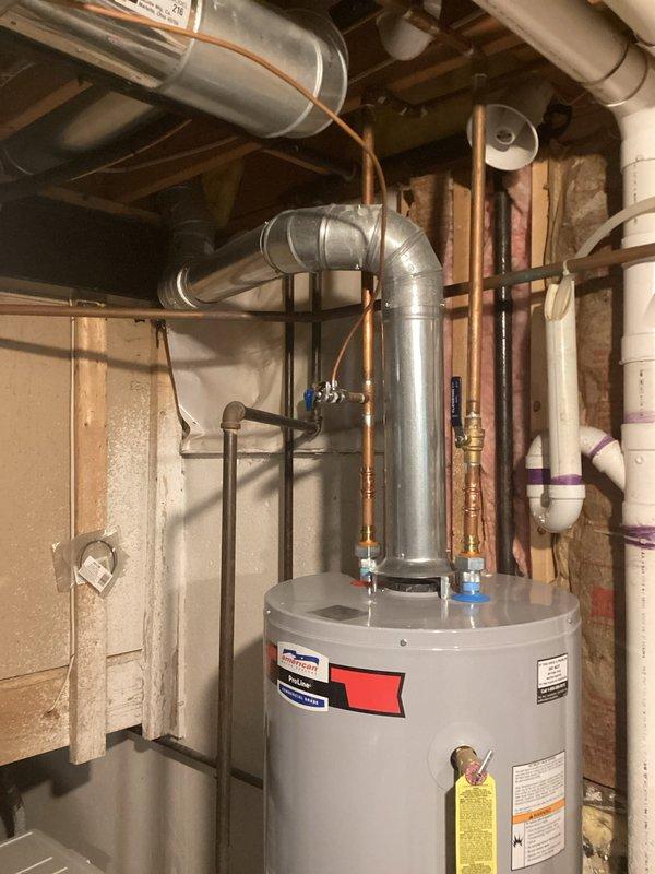 Completed comprehensive assessment of existing HVAC system and water heater in basement mechanical room for equipment replacement estimate. Documented current furnace configuration, ductwork layout, and clearances for new system installation planning. Evaluated existing utility connections including gas lines, electrical service, condensate drainage, and venting requirements to ensure compatibility with proposed replacement equipment.