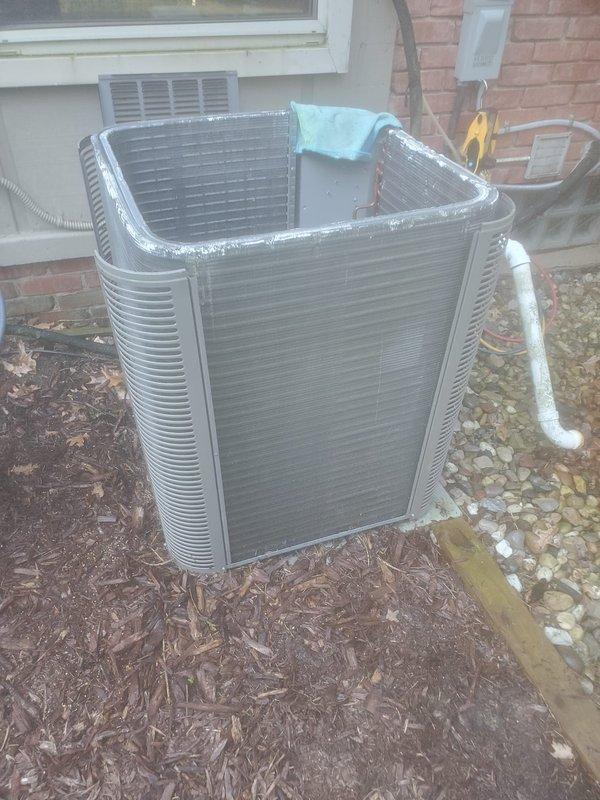 Completed preventative maintenance inspection on residential single-system air conditioning unit. Performed comprehensive system evaluation including compressor operation check, refrigerant line inspection, electrical connection assessment, and condenser coil examination. All components found operating within normal parameters with no deficiencies noted.