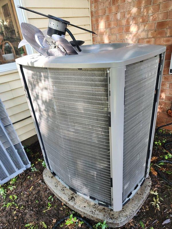 Completed scheduled cooling system maintenance and tune-up on residential HVAC unit. Performed comprehensive inspection of indoor evaporator coil assembly and outdoor condenser unit, including evaluation of refrigerant lines, electrical connections, and drain pan condition. System tested and confirmed operational with all components functioning properly at time of service completion.