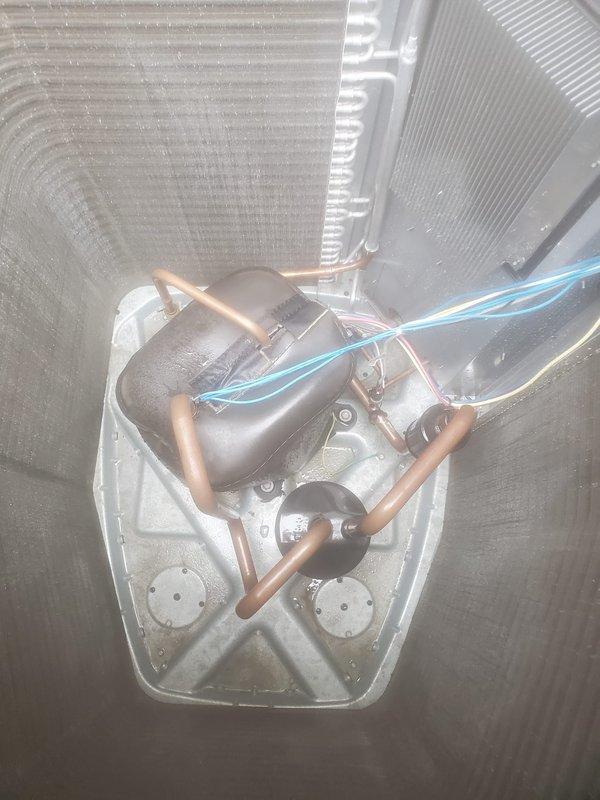 Completed comprehensive cooling system maintenance and tune-up on residential HVAC system. Inspected outdoor condenser unit and indoor air handler components, verifying proper operation of compressor, refrigerant lines, and drainage system. All components tested and confirmed functioning correctly with no issues identified; system operating within normal parameters.