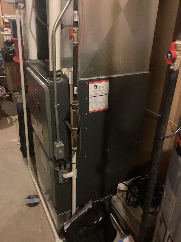 Completed comprehensive HVAC system estimate for complete air conditioning and heating equipment replacement in residential basement mechanical room. Assessed existing furnace unit, ductwork configuration, venting systems, and associated plumbing connections to provide specifications for new high-efficiency system installation including proper condensate drainage, gas line integration, and supply/return air distribution requirements.