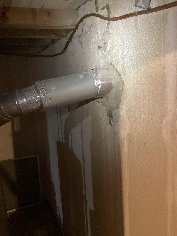 Conducted comprehensive assessment of 30-year-old air conditioning and furnace system located in basement. The existing air conditioner was non-operational and both units had reached end of useful service life. Performed thorough evaluation of current equipment, ductwork, and mechanical infrastructure. Documented existing system configuration including condensate drainage concerns evidenced by moisture accumulation on ductwork components and water staining on basement walls. Photographed mechanical panel with multiple connection points, gauges, and control elements to assess current system layout. Provided detailed replacement estimate for new air conditioning unit and furnace system to restore full HVAC functionality to the residence.