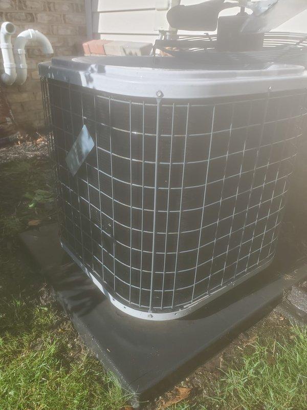 Completed routine preventative maintenance on one-year-old air conditioning system located in basement. Performed standard tune-up procedures including inspection of outdoor condenser unit, verification of proper installation on concrete pad, and assessment of condensate drain line functionality. Provided customer education on furnace control operation and thermostat usage per homeowner's request. All equipment found operating within normal parameters with no deficiencies noted during inspection.