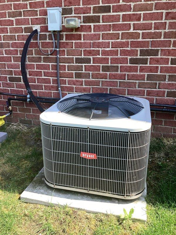 Performed comprehensive system evaluation on existing air conditioning condenser unit for replacement estimate. Current unit showing signs of requiring refrigerant charge, indicating potential leak or system inefficiency. Assessed outdoor condensing unit installation, noting existing concrete pad placement, refrigerant line routing, electrical disconnect configuration, and wall penetration points. Documented current equipment specifications including condenser housing condition, fan assembly access, and electrical service connections. Provided replacement options for 4-6 ton cooling capacity system based on existing installation parameters and customer requirements.
