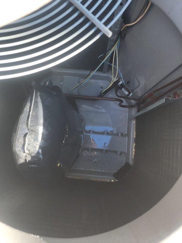 Completed preventative maintenance inspection on Carrier air conditioning system. Performed comprehensive evaluation of indoor blower motor assembly, electrical connections, and outdoor condenser unit with heat exchange coils. All components inspected and found to be operating within normal parameters per manufacturer specifications.