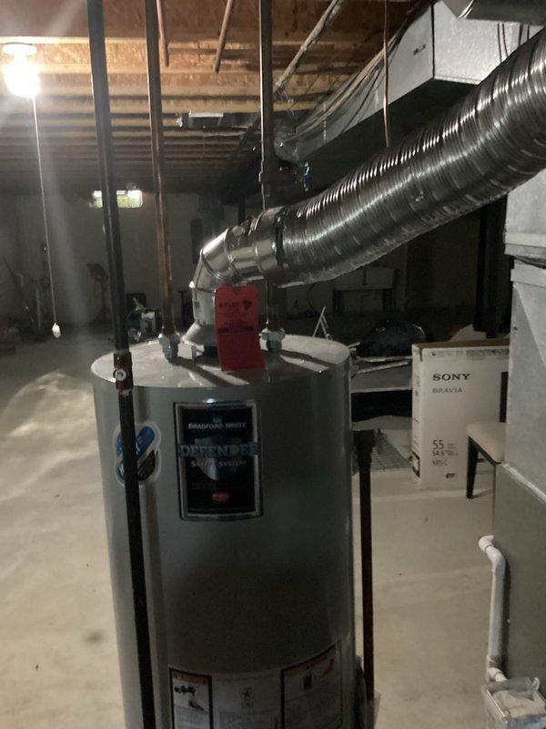 Conducted on-site assessment for water heater replacement in residential basement utility area. Documented existing water heater unit condition, surrounding plumbing connections, and spatial requirements for potential installation. Confirmed appointment details and maintained communication with property owner regarding scheduling and contact information for upcoming water heater replacement service.