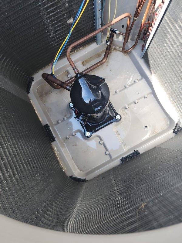 Completed scheduled preventive maintenance on residential air conditioning system. Performed comprehensive tune-up including inspection of indoor evaporator coil, compressor unit, refrigerant lines, electrical connections, and outdoor condenser unit. System tested and verified operating properly with all components functioning within normal parameters.