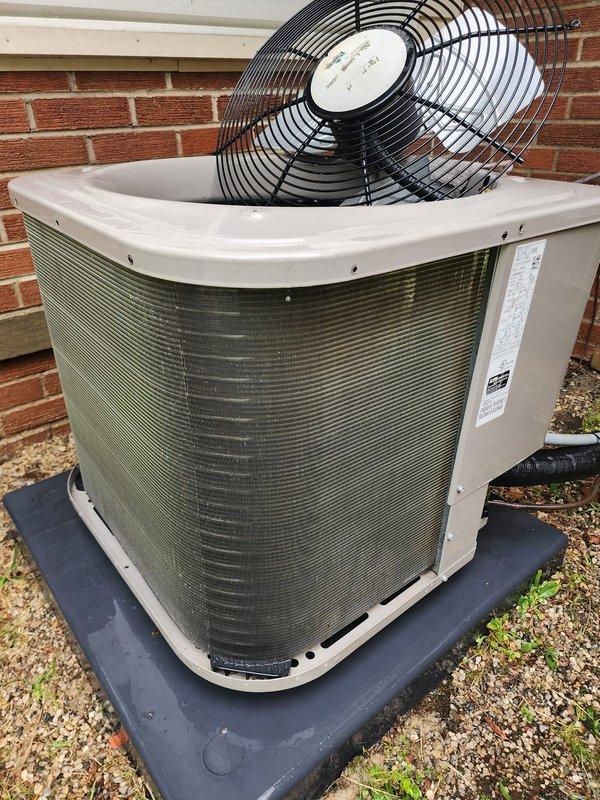 Completed scheduled cooling season maintenance on residential air conditioning system. Performed comprehensive inspection of outdoor condensing unit, verified proper operation of compressor and fan motor, checked refrigerant lines and connections for leaks, and confirmed all electrical components functioning within manufacturer specifications.