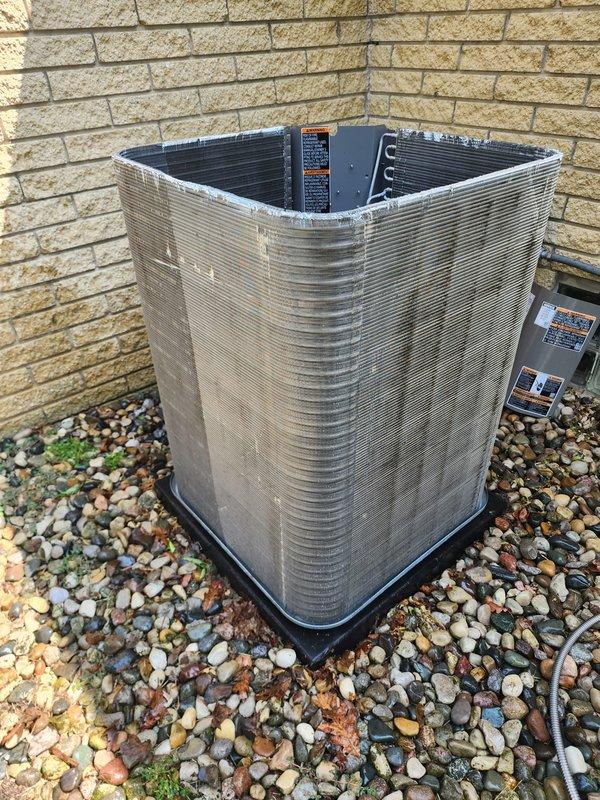 Completed comprehensive cooling system maintenance and tune-up on residential HVAC unit. Inspected outdoor condenser unit, verified proper operation of compressor and fan motor, checked refrigerant lines for leaks and proper insulation, and examined electrical connections and controls. Inspected indoor evaporator coil assembly and ductwork components, confirmed all mounting hardware secure, and verified system is operating within manufacturer specifications with no issues identified.