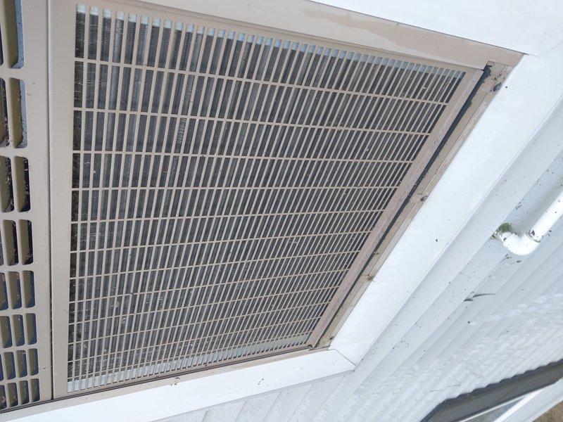 Responded to concern regarding utility company notification about AC unit potentially working inefficiently. Performed system inspection on 12-year-old unit and verified operational status. Confirmed proper airflow and cooling performance at outdoor condenser and indoor air handler. Inspected air filter installation and verified correct filter size for system specifications. Advised customer on proper filter fitment to ensure optimal system efficiency and airflow. Unit operating within normal parameters at time of service.
