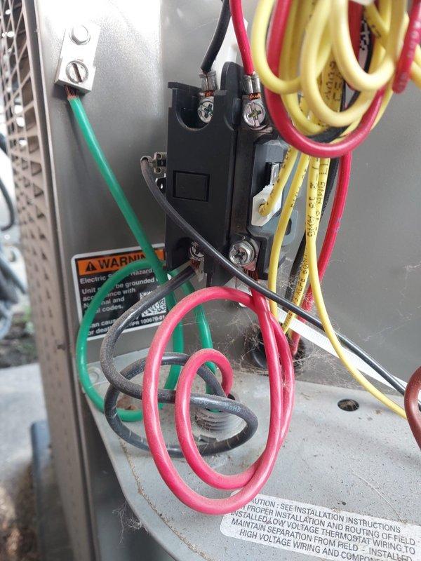 Installed new 10-2 gauge electrical disconnect for AC unit, completing all necessary wiring connections to the contactor and ensuring proper grounding to the system housing. Verified all wire terminations were secure, tested electrical connections for safety and functionality, and confirmed the unit was ready for operation.