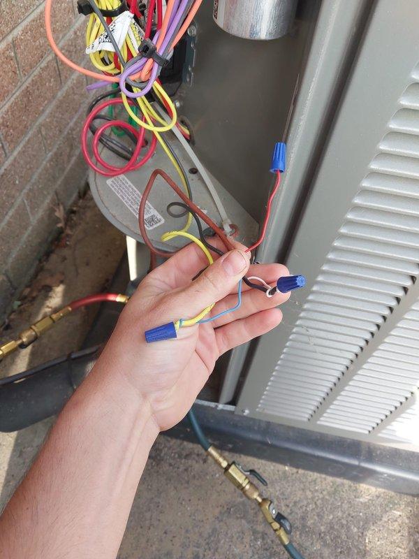 Installed new 10-2 gauge electrical disconnect for AC unit, completing all necessary wiring connections to the contactor and ensuring proper grounding to the system housing. Verified all wire terminations were secure, tested electrical connections for safety and functionality, and confirmed the unit was ready for operation.