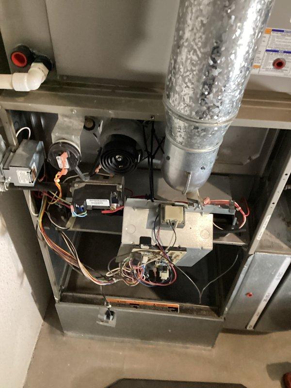 Completed blower wheel replacement on residential HVAC system. Removed existing failed blower wheel assembly, installed new replacement unit, and verified proper operation of furnace system. All electrical connections secured and ductwork reinstalled to manufacturer specifications.