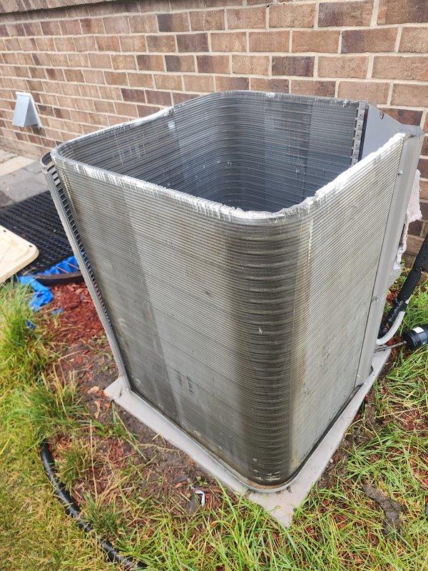 Completed preventive maintenance inspection on residential split-system air conditioning unit under Worry Free Service Agreement. Performed comprehensive 11-point cooling season checklist including visual inspection of outdoor condenser unit, verification of proper installation on concrete pad, examination of condenser fan motor and electrical connections, and assessment of overall system condition. All components found operating within normal parameters with no deficiencies noted.