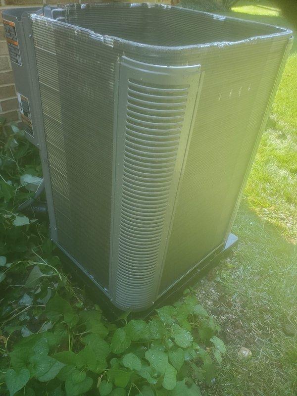 Completed scheduled preventive maintenance on residential split-system air conditioning unit. Performed comprehensive inspection of outdoor condenser unit including examination of compressor, refrigerant lines, electrical connections, and cabinet condition. Verified proper operation of all components, checked refrigerant line connections for signs of leakage or deterioration, and confirmed secure mounting of compressor assembly. Unit found to be operating within normal parameters with no immediate service needs identified.