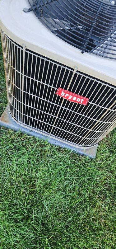 Completed annual cooling system maintenance and tune-up on Bryant residential air conditioning unit. System was operating properly upon arrival with no reported issues. Performed comprehensive inspection of outdoor condenser unit including examination of fan assembly, electrical connections, and internal components. Checked refrigerant levels, cleaned condenser coils, verified proper airflow through protective grilles, and inspected all mechanical assemblies for wear or damage. Tested system operation and confirmed all components functioning within normal parameters. Unit left in proper working condition with seasonal maintenance requirements satisfied.