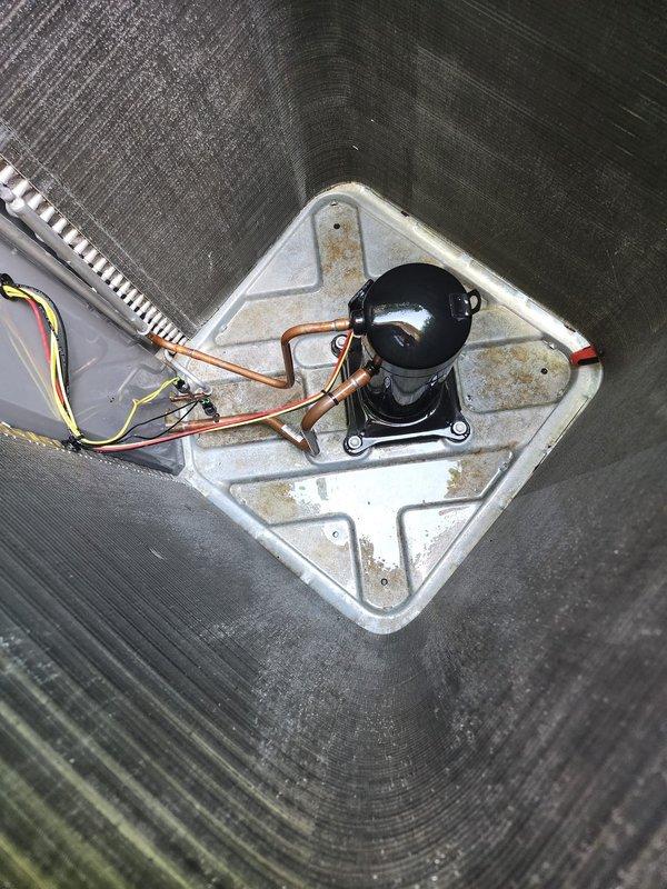 Completed comprehensive AC Maintenance 3-5 service on residential split system. Performed thorough inspection of outdoor condenser unit, verified proper operation of compressor and electrical components, checked refrigerant lines and connections, and cleaned equipment as needed. Unit found in good working condition with adequate clearance and ventilation, all components operating within normal parameters.