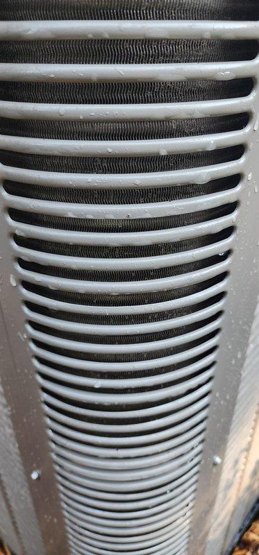 Completed routine preventative maintenance on 3-year-old residential air conditioning system. Performed comprehensive tune-up including inspection of compressor unit, heat exchanger coils, electrical connections, and refrigerant lines. Verified all components operating within normal parameters, confirmed proper condensation drainage, and inspected fin condition on heat exchange assembly. System found to be in good working order with no deficiencies noted.