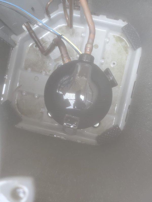 Completed scheduled cooling maintenance on residential air conditioning system. Performed comprehensive inspection of outdoor condenser unit and indoor evaporator assembly, verified refrigerant lines and connections are secure with no visible leaks, confirmed proper operation of compressor and fan motor components, and documented system condition with photographic evidence showing all major components functioning within normal parameters.