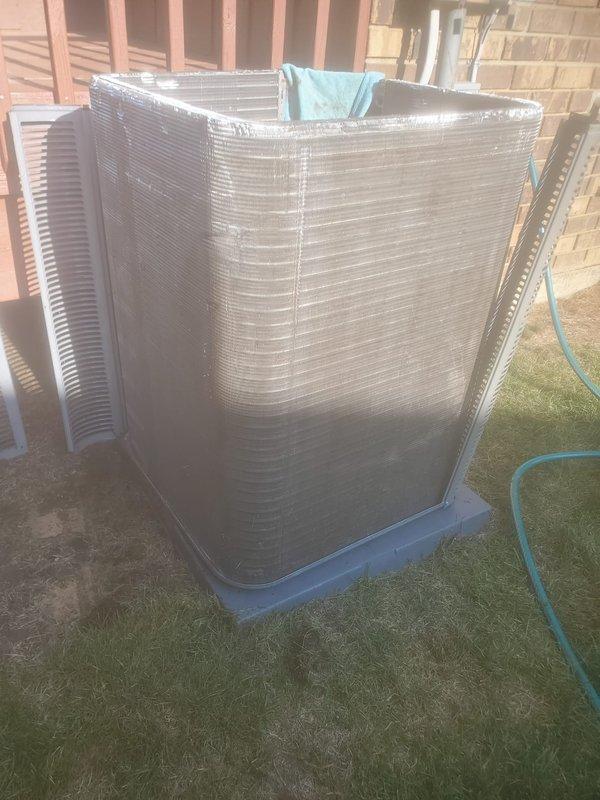 Completed comprehensive AC maintenance and tune-up on residential split system under preventive maintenance plan. Inspected evaporator coil assembly and condensate drain pan with pump in attic space, verified proper drainage operation and electrical connections. Serviced outdoor condenser unit, applied protective covering, and confirmed system operational efficiency meets manufacturer specifications.