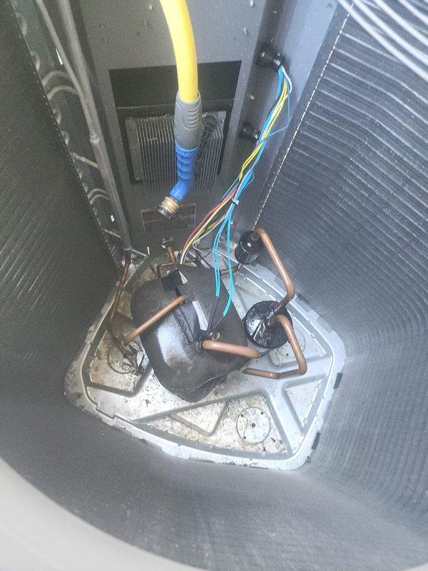 Completed preventative maintenance on both air conditioning systems, including refrigerant pressure and temperature diagnostics using manifold gauges. Addressed ongoing basement condensation leak issue by inspecting drain lines, evaporator coils, and condensate removal systems on both units. All refrigerant levels, electrical connections, and mechanical components were tested and found operating within manufacturer specifications.