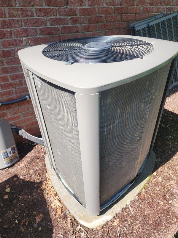Completed annual preventive maintenance on two residential air conditioning systems, both approximately five years old and located on the north side of the property. Performed comprehensive tune-up procedures on both outdoor condenser units, which included inspecting electrical connections, checking refrigerant levels, cleaning condenser coils, verifying proper airflow through mesh panels, and testing system operation. Both units showed normal wear consistent with age and outdoor exposure, with minor debris accumulation around the bases that was cleared. All components tested within normal operating parameters, and both systems are functioning properly with no issues identified.