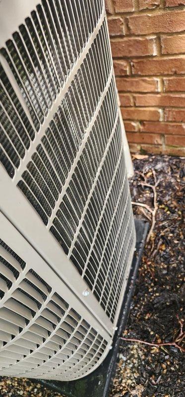 Completed preventive maintenance inspection on residential split-system air conditioning unit as part of Worry Free Service Agreement. Performed comprehensive cooling system evaluation including indoor evaporator coil and outdoor condensing unit. Indoor air handler inspection revealed normal moisture accumulation on evaporator coil with refrigerant lines and electrical connections in satisfactory condition. Outdoor unit exterior components inspected and found in proper working order with protective grille intact and unit operating within normal parameters. All system components functioning as designed with no deficiencies noted requiring immediate attention.