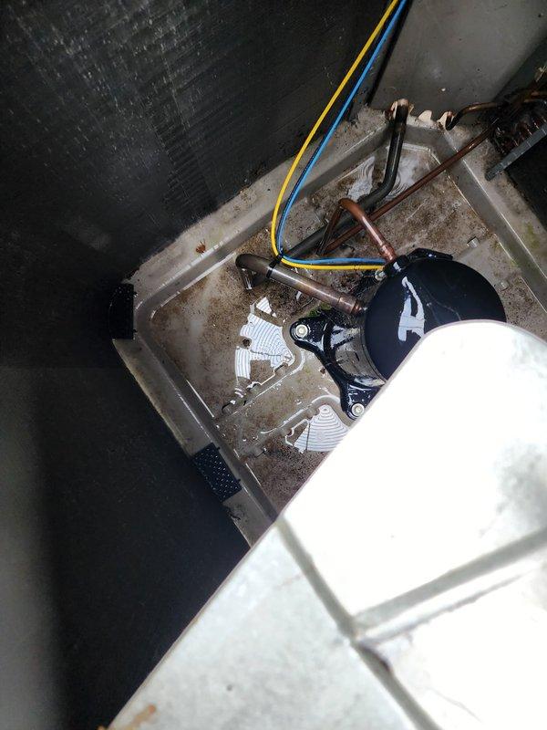 Completed comprehensive cooling season maintenance on Bryant outdoor condensing unit as part of Worry Free Service Agreement. Performed standard preventive maintenance procedures including inspection of condenser coils, compressor operation, refrigerant lines, and electrical connections. Observed condensate drain pan with moderate dirt and mineral deposit accumulation; noted for monitoring during future service visits. All system components operational and unit running within normal parameters upon completion of maintenance protocol.