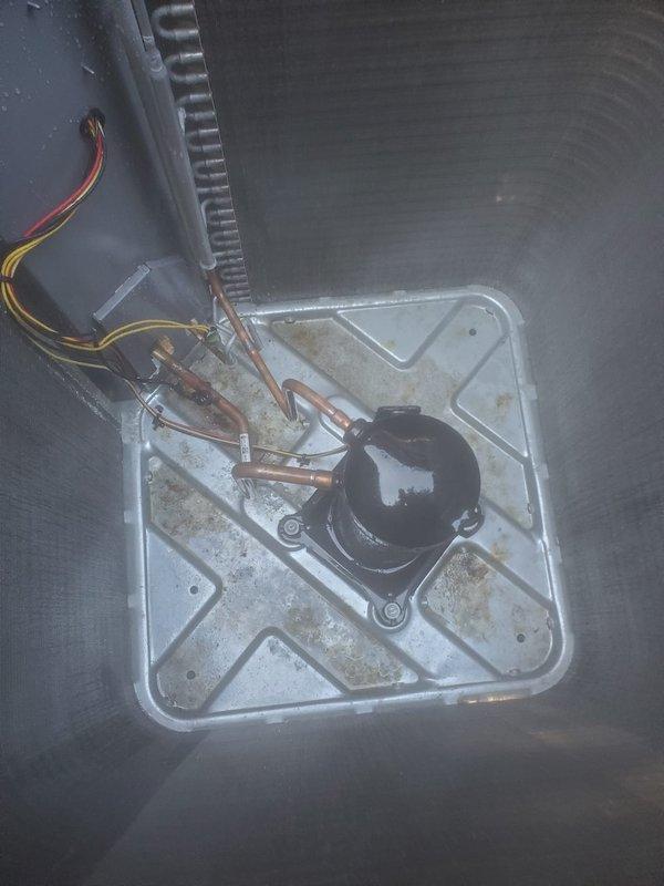 Completed routine cooling season maintenance on residential air conditioning system under Worry Free Service Agreement. Performed comprehensive inspection of outdoor condenser unit, including examination of compressor, copper refrigerant lines, electrical connections, and mounting components. All equipment found operating within normal parameters with no immediate service needs identified.