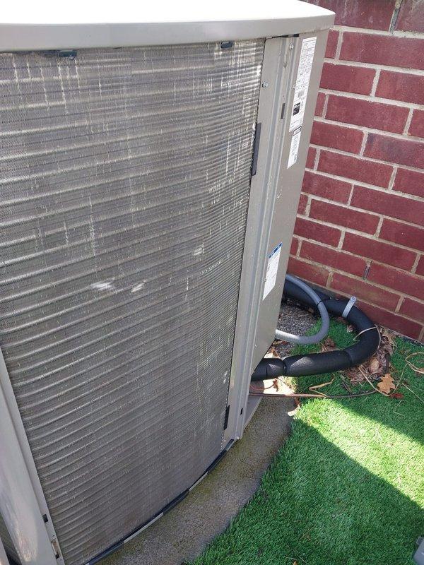 Responded to no cooling complaint on 3-year-old residential air conditioning system. Found outdoor unit fan motor operating but compressor not running. Removed top panel and inspected internal components. Diagnosed failed run capacitor preventing compressor from starting. Replaced defective dual run capacitor with proper rated replacement. Verified correct electrical connections, tested system operation, and confirmed compressor engaging properly with normal amp draw. System restored to full cooling capacity with proper airflow and temperature differential across coil.