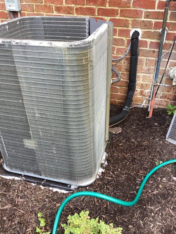 Completed comprehensive AC tune-up and preventative maintenance on residential air conditioning system. Performed standard inspection of outdoor condenser unit including cleaning of aluminum coil fins, verification of refrigerant levels through copper line set, inspection of compressor motor operation, and electrical connection assessment. All components found operating within normal parameters with no deficiencies noted at time of service.