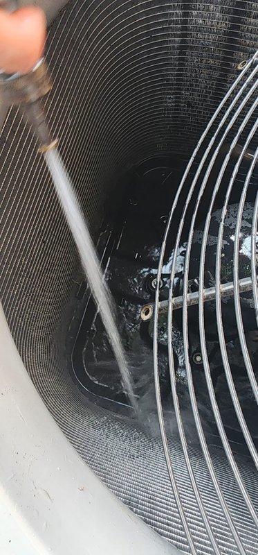 Completed routine preventative maintenance on residential cooling system under Worry Free Service Agreement. Thoroughly cleaned outdoor condenser unit including coil fins to remove accumulated dirt, debris, and outdoor contamination that can reduce system efficiency. Inspected indoor air handler components and ventilation grille, confirming proper airflow and operational condition of all accessible components.