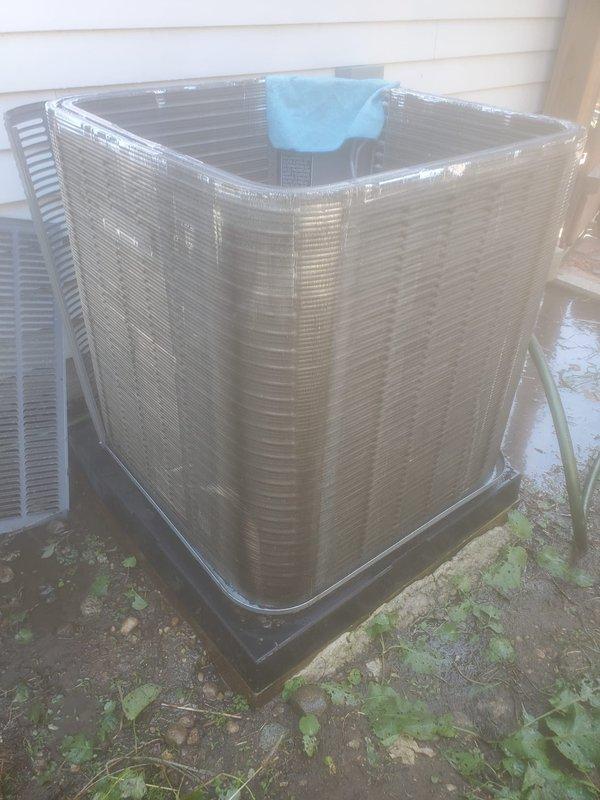 Completed scheduled preventative maintenance on residential air conditioning system under Worry Free Service Agreement. Performed comprehensive tune-up including inspection of outdoor condenser unit with ribbed metallic exterior and indoor air handler components. Verified proper operation of compressor, examined refrigerant lines for leaks or damage, checked electrical connections and wiring integrity, and assessed overall system condition. Both outdoor and indoor units showed normal operational wear with dust accumulation typical for active systems. All components functioning within normal parameters with no issues identified requiring immediate attention.