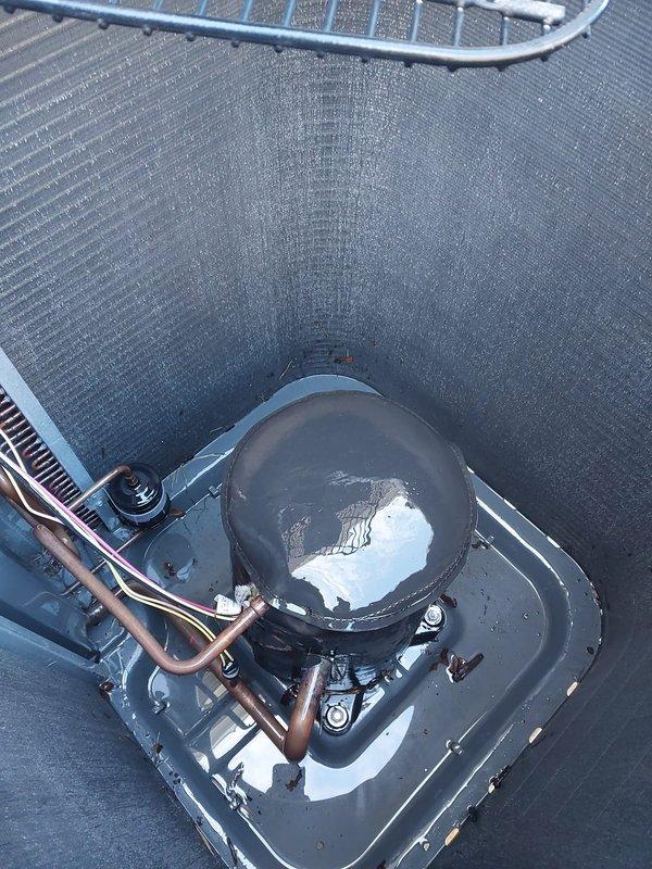 Completed routine cooling season maintenance on residential air conditioning system. Performed comprehensive inspection of compressor unit, condenser coil, refrigerant lines, and condensate drainage system. All components found operating within normal parameters with proper condensate flow observed.