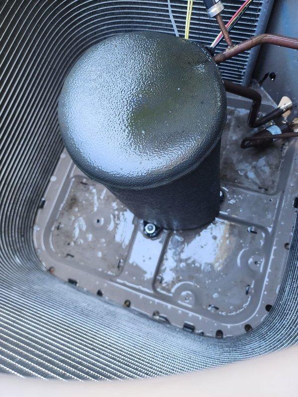 Completed preventive maintenance service on residential air conditioning system under Worry Free Service Agreement. Performed comprehensive 10-12 point inspection of outdoor condenser unit, verified proper operation with compressor running and achieving normal condensation levels, and confirmed all refrigerant lines and connections secure with no visible leaks.