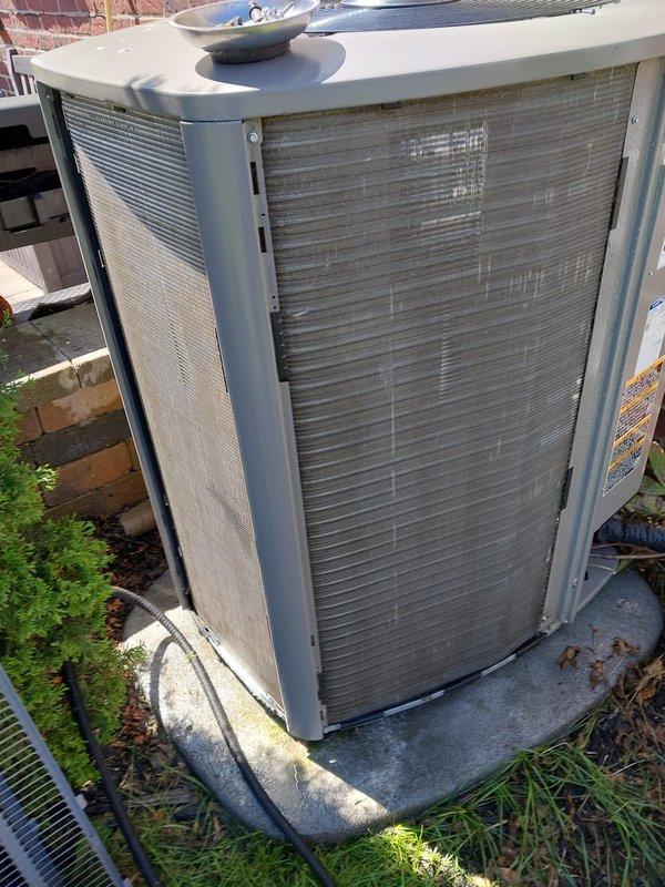 Performed comprehensive cooling maintenance and AC tune-up on residential outdoor condensing unit under Worry Free Service Plan. Completed full system inspection of air conditioning unit, including examination of refrigerant lines, electrical connections, and condenser components. All equipment operating within normal parameters with no deficiencies noted; routine preventive maintenance completed successfully.