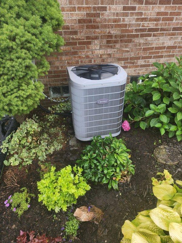 Completed scheduled cooling system maintenance on residential air conditioning unit. Performed comprehensive inspection of evaporator coil, condenser fan assembly, refrigerant lines, and electrical connections housed within indoor cabinet, verifying all components operational and in working condition. Inspected outdoor condenser unit positioned in landscaped area, confirmed proper airflow clearance and unit accessibility. Customer requested scheduling of next maintenance appointment.
