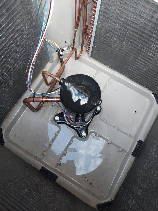 Completed preventative maintenance on residential split-system air conditioning unit. Performed comprehensive inspection of indoor evaporator coil assembly and outdoor condenser unit, checking refrigerant lines, electrical connections, and drainage system. All components found operating within normal parameters with coils clean and refrigerant lines properly insulated; confirmed adequate drainage from condensate pan and verified condenser fins in acceptable condition with no major obstructions.