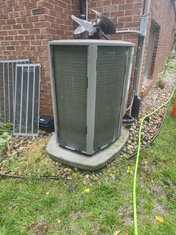 Completed routine cooling season preventive maintenance on residential air conditioning system. Performed comprehensive AC tune-up including system diagnostics with digital manifold gauges, measured refrigerant pressures and temperatures across the system, verified proper operating parameters, and inspected outdoor condenser unit. All components found operating within normal specifications with no deficiencies noted; system performing efficiently and ready for cooling season operation.