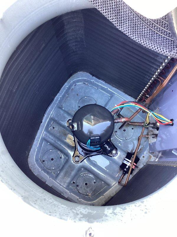 Completed routine cooling season maintenance on residential air conditioning system. Performed comprehensive inspection of outdoor condenser unit and indoor evaporator coil assembly, verifying proper operation of all components including blower motor, refrigerant lines, and electrical connections. All system components found to be in good working condition with coil fins clean and equipment operating within normal parameters.