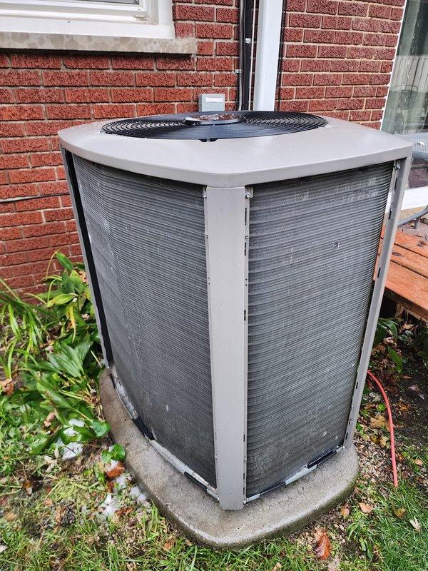 Completed annual preventative maintenance on a 9-year-old residential air conditioning system located in the backyard. Performed comprehensive AC tune-up including inspection of condenser unit, verified proper operation of all components, checked refrigerant levels, cleaned condenser coils, inspected electrical connections, and tested system performance. Unit is operating within normal parameters with no issues identified at this time.