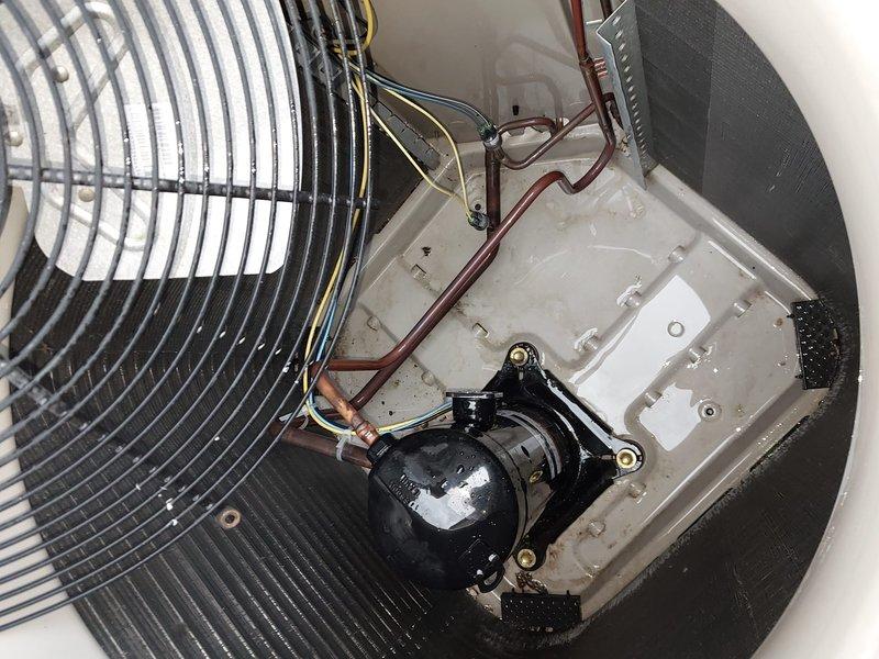 Completed scheduled maintenance on residential air conditioning system. Performed comprehensive inspection of outdoor condensing unit and indoor air handler components, including compressor, condenser coils, evaporator fan assembly, and refrigerant lines. All components found operating within normal parameters with no issues identified during inspection.