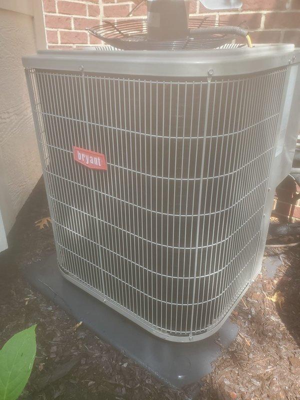 Completed routine preventative maintenance on two residential air conditioning systems as part of prepaid recurring service agreement. Inspected outdoor Bryant condenser unit, verifying proper operation of compressor, condenser fan motor, and heat exchange coils. Checked indoor air handler blower motor assembly and confirmed adequate airflow through system. Both units operating within normal parameters with no deficiencies noted at time of service.