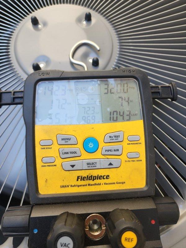 Completed installation of new Lennox air conditioning system. Installed outdoor condensing unit with proper refrigerant charging and verified system pressures and temperatures using digital manifold gauges, confirming optimal operating parameters. All equipment tested and operational, with system performing within manufacturer specifications.