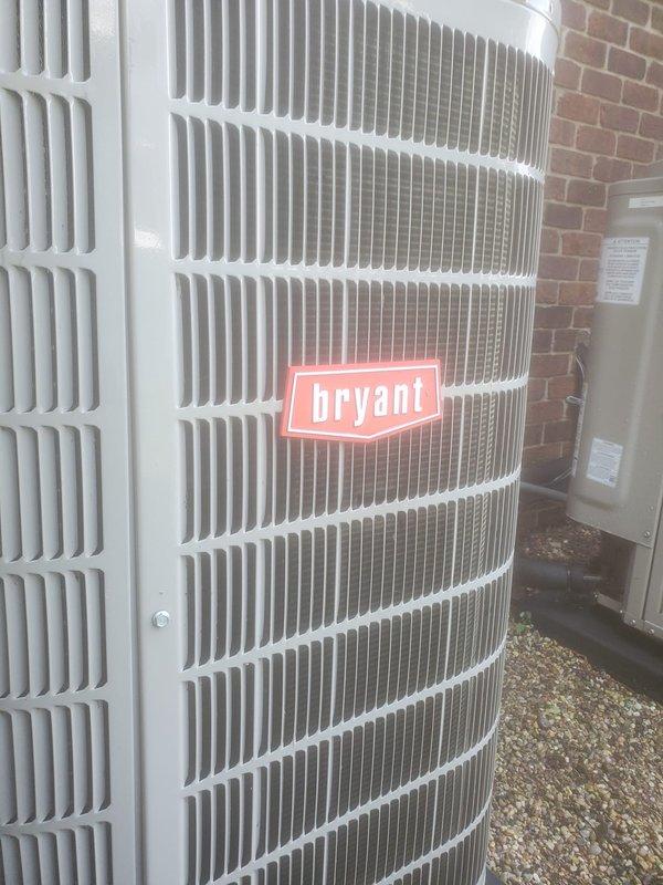 Completed scheduled air conditioning maintenance on Bryant outdoor condensing unit. Performed comprehensive system inspection, cleaned condenser coils, verified proper operation of all components, and documented equipment condition with photos. Unit operating within normal parameters with no issues identified.
